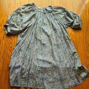 Anthro ez sur mer balloon sleeve house dress M